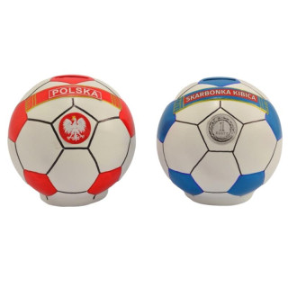 Skarbonka ceramiczna Piłka h:14cm 458 mix